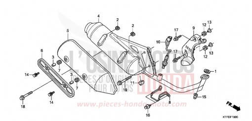 SILENCIEUX D'ECHAPPEMENT SH125RB de 2011